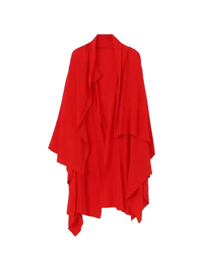 Yohji Yamamoto Draped Asymmetric Shirt In Red