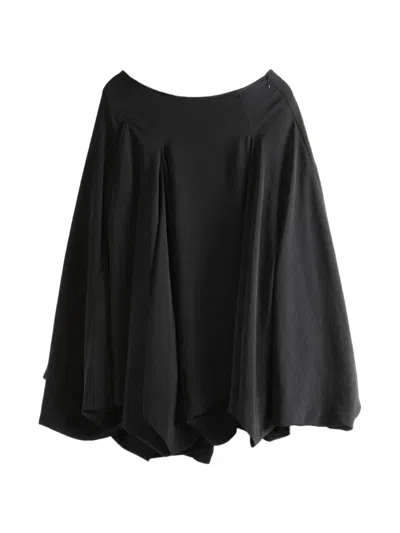 Yohji Yamamoto Draped Asymmetric Skirt In Black