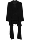 Yohji Yamamoto Draped Blazer In Black
