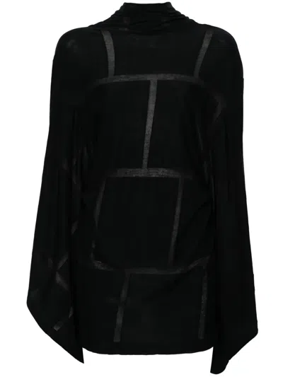 Yohji Yamamoto Draped Cardi-coat In Black