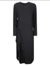 Yohji Yamamoto Draped Dress In Black