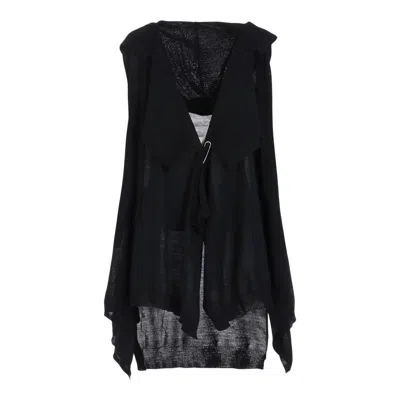 Yohji Yamamoto Draped Hoodie Vest In Blue