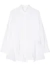 Yohji Yamamoto Draped Long-sleeve Shirt In Weiss