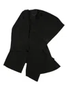 Yohji Yamamoto Draped Long Vest In Black
