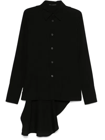 Yohji Yamamoto Draped Shirt In Black