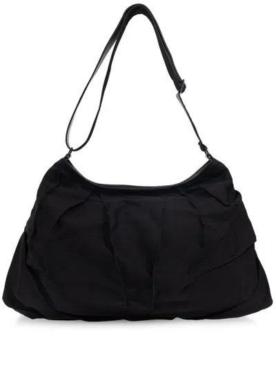 Yohji Yamamoto Draped Shoulder Bag In Black