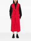 Yohji Yamamoto Draped Sleeveless Dress In Red