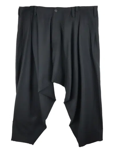 Yohji Yamamoto Draped Trousers In Black