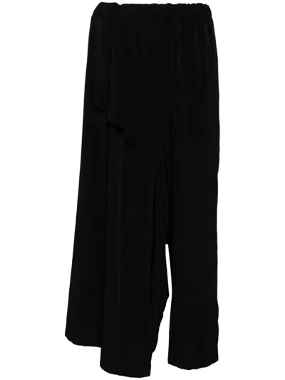 Yohji Yamamoto Draped Trousers In Black