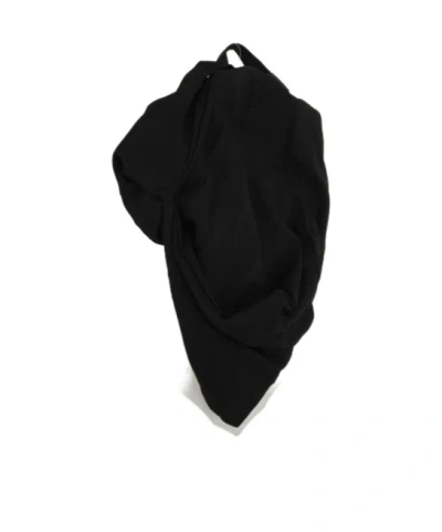 Yohji Yamamoto Draped Wool Backpack In Black