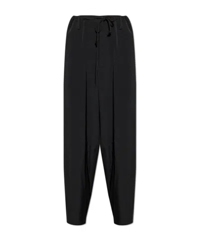 Yohji Yamamoto Drawstring Casual Pants In Black