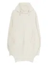 Yohji Yamamoto Drawstring Hooded Jumper In Multi