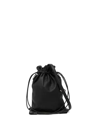 Yohji Yamamoto Drawstring Mini Bag In Black
