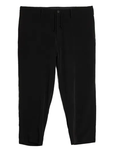 Yohji Yamamoto Drawstring Trousers In Black