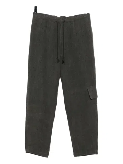 Yohji Yamamoto Drawstring Trousers In Black