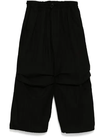 Yohji Yamamoto Drawstring Trousers In Black