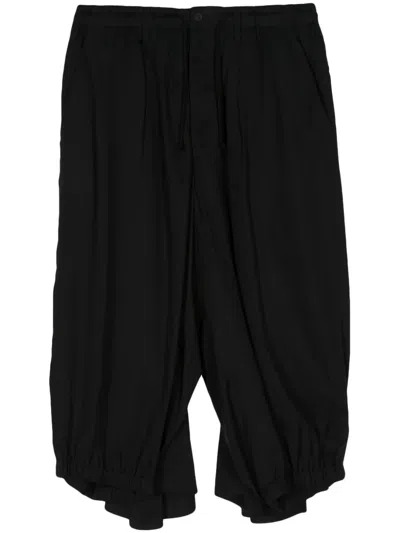 Yohji Yamamoto Drawstring-waist Crow Trousers In Black