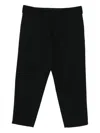 Yohji Yamamoto Drawstring-waist Wool Trousers In Black