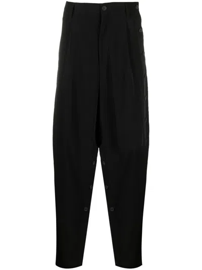 Yohji Yamamoto Pant With Belt Loops In Triacetate Blend In Black