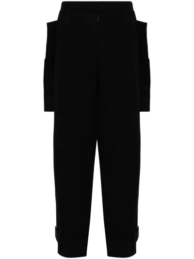 Yohji Yamamoto Drop Crotch Trousers In Black