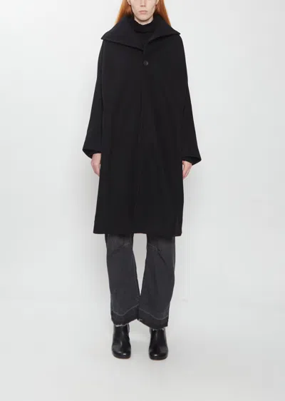 Yohji Yamamoto Dropped Shoulder Coat In Black