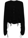 Yohji Yamamoto Elasticated Cardigan In Black