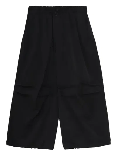 Yohji Yamamoto Elasticated-waistband Trousers In Black