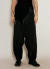 YOHJI YAMAMOTO EMBROIDERY DRAPED PANTS