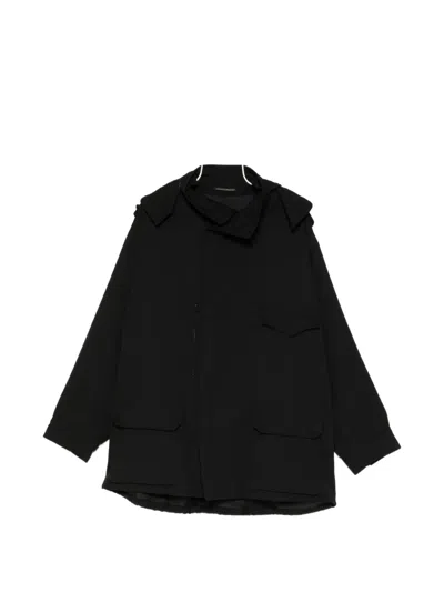 Yohji Yamamoto Epaulette Flap-pocket Jacket In Animal Print