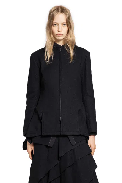 Yohji Yamamoto F Zip Slim Jacket In Black
