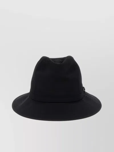 YOHJI YAMAMOTO FEDORA HAT IN WOOL GABARDINE