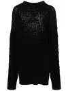 Yohji Yamamoto Fisherman's Knitted Sweater In Black