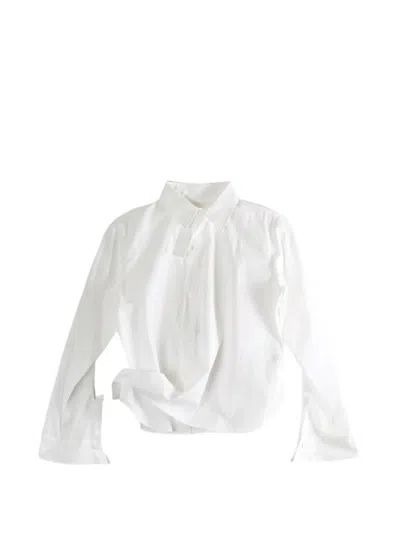 Yohji Yamamoto Asymmetric Shirt In White