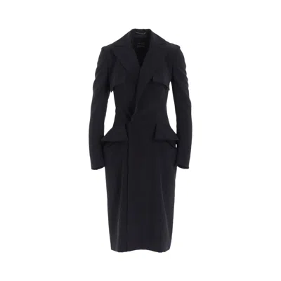Pre-owned Yohji Yamamoto Flap Detail Slim Dress 'black' | Women's Size 2