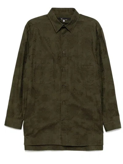 Yohji Yamamoto Floral-print Shirt In Green