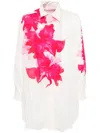 Yohji Yamamoto Hemd Mit Blumen-print In White