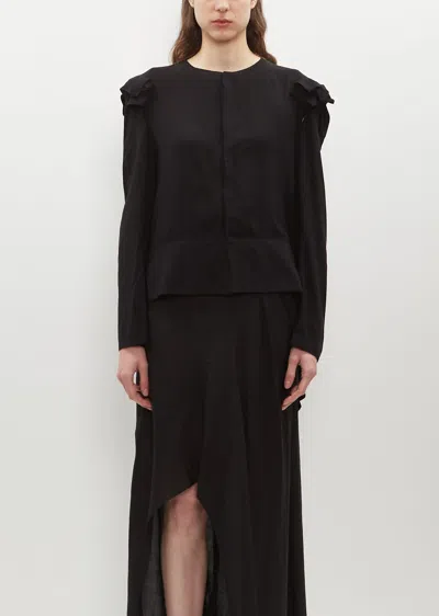 Yohji Yamamoto Folded Collar Jacket In Black