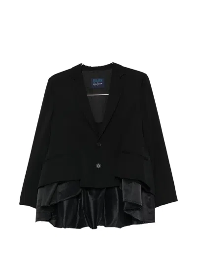 Yohji Yamamoto Frayed Blazer In Black