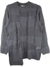 Yohji Yamamoto Frayed-detail Oversized Sweater In Grey