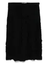Yohji Yamamoto Fringe-detailed Mini Skirt In Black