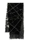 Yohji Yamamoto Fringed Scarf In Black