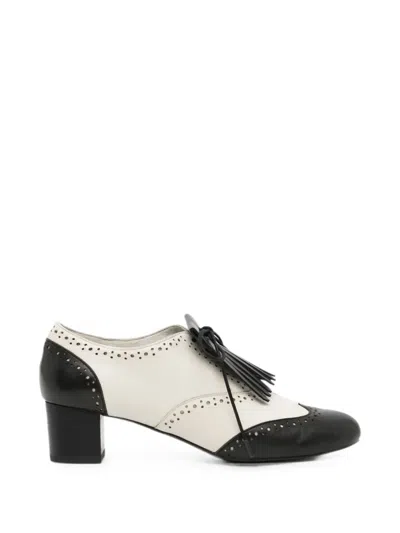 Yohji Yamamoto Fringe-detail Brogue Derby Shoes In White