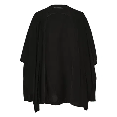 Yohji Yamamoto Front Draped Detail Jacket In Black