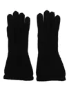 Yohji Yamamoto Full-finger Wool Gloves In Black