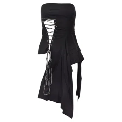Pre-owned Yohji Yamamoto Fw 2020 Runway Distressed Corset In Black