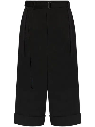 Yohji Yamamoto Gabardine R-backside Wide Trousers In Black