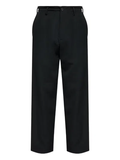 Yohji Yamamoto Gabardine Trousers In Black