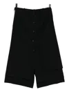 Yohji Yamamoto Gabardine Wrapped Trousers In Black