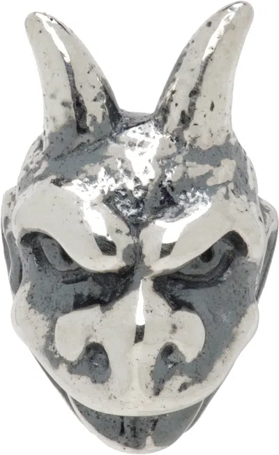 Yohji Yamamoto Gargoyle Pierce Single Earring In Metallic