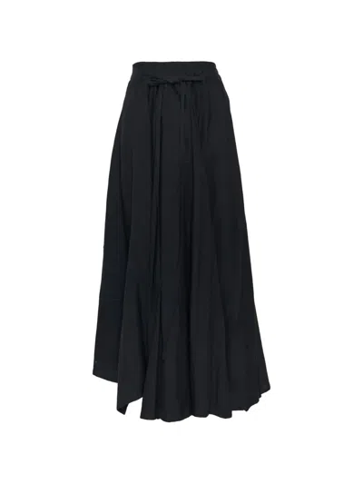 Yohji Yamamoto Gathered Asymmetric Trousers In Nude